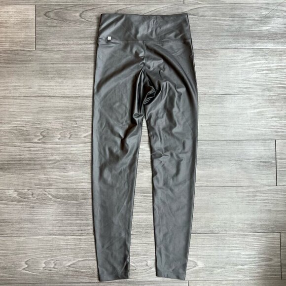 Sunwren Gunmetal Gray Shiny High Waisted Leggings Size XXS - Picture 4 of 5